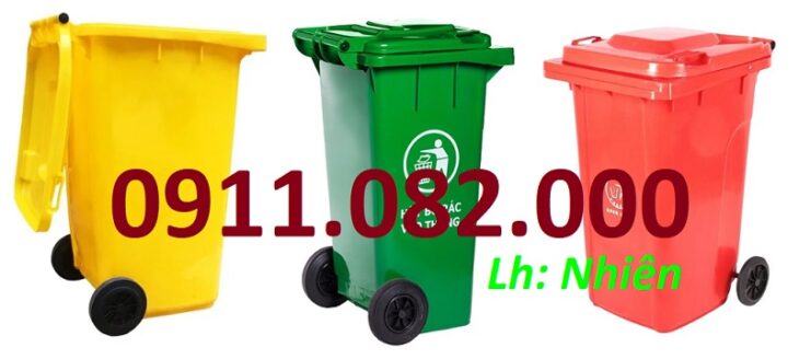 Chuyên cung cấp thùng rác nhựa phổ biến nhất hiện nay- thùng rác 120l 240l 660l giá rẻ- lh 09110820