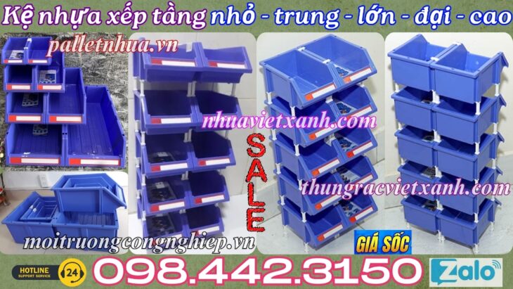 Kệ dụng cụ – khay phụ tùng – khay nhựa xếp tầng