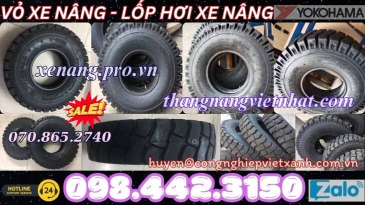 Vỏ xe nâng lốp hơi YOKOHAMA