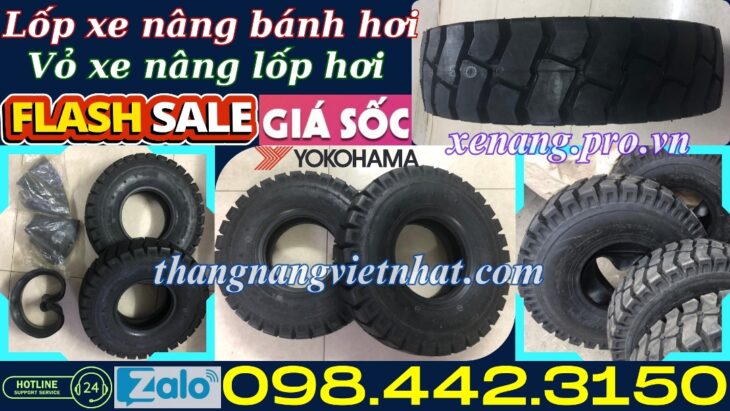 Vỏ xe nâng lốp hơi YOKOHAMA