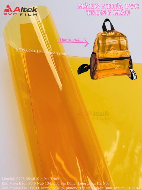 Báo giá màng nhựa pvc đủ màu, màng trong màu pvc