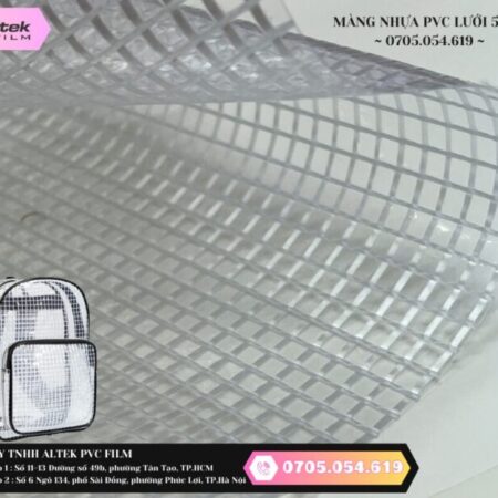 Cuộn nhựa pvc ô lưới 5mm sợi gia cương giá rẻ