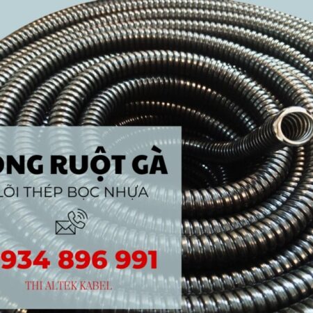 Ống Ruột Gà Lõi Thép Bọc Nhựa PVC Phi 13 – Phi 114 + Phụ Kiện Đầu Nối – Giá Tốt