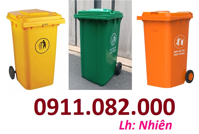 Chuyên cung cấp thùng rác nhựa phổ biến nhất hiện nay- thùng rác 120l 240l 660l giá rẻ- lh 09110820