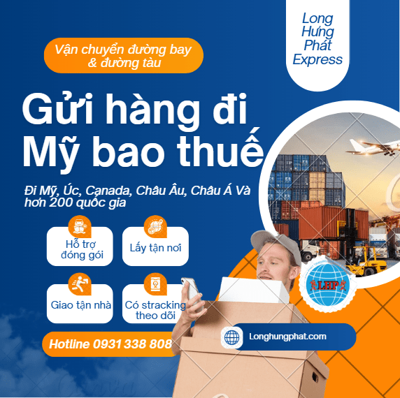Dịch vụ gửi quần áo đi Mỹ bao thuế ở Cần Thơ