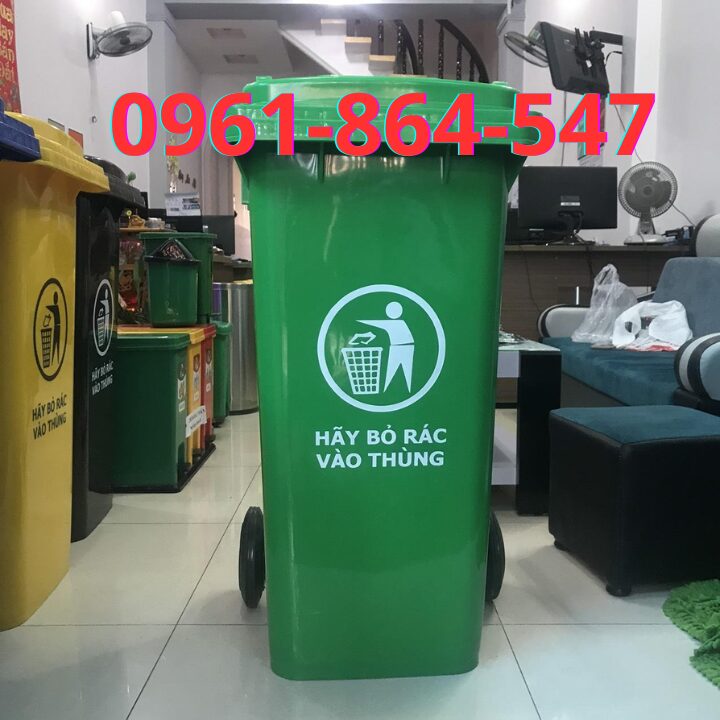 thùng rác công nghiệp 240l có bánh xe