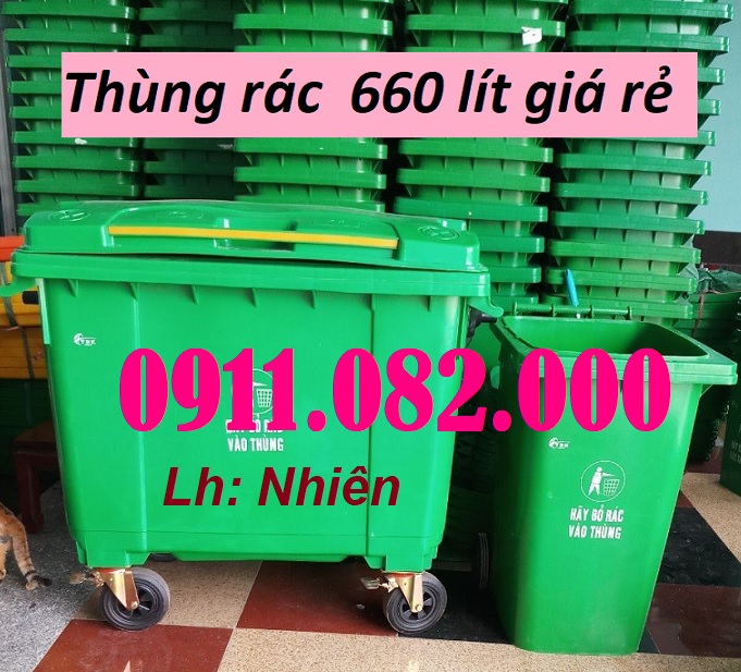 Sỉ lẻ thùng rác 120l 240L 660L giá rẻ tại cần thơ – thùng rác ngăn phân loại đủ kích thước- lh 0911