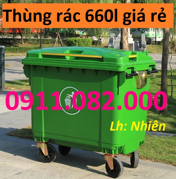 Chuyên cung cấp thùng rác nhựa phổ biến nhất hiện nay- thùng rác 120l 240l 660l giá rẻ- lh 09110820