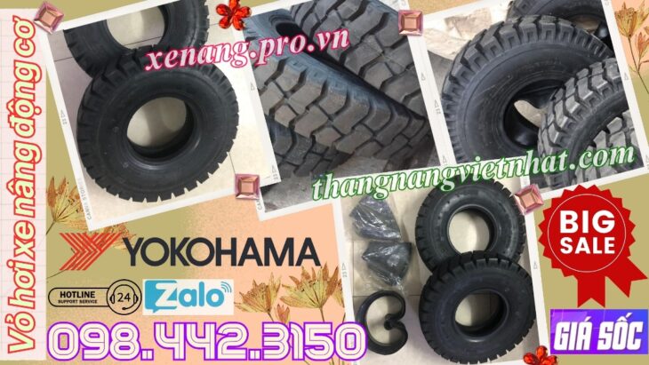Vỏ xe nâng lốp hơi YOKOHAMA