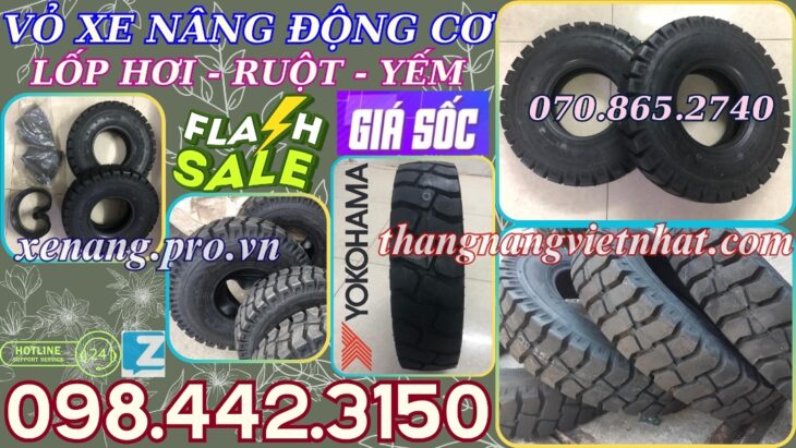Vỏ xe nâng lốp hơi YOKOHAMA