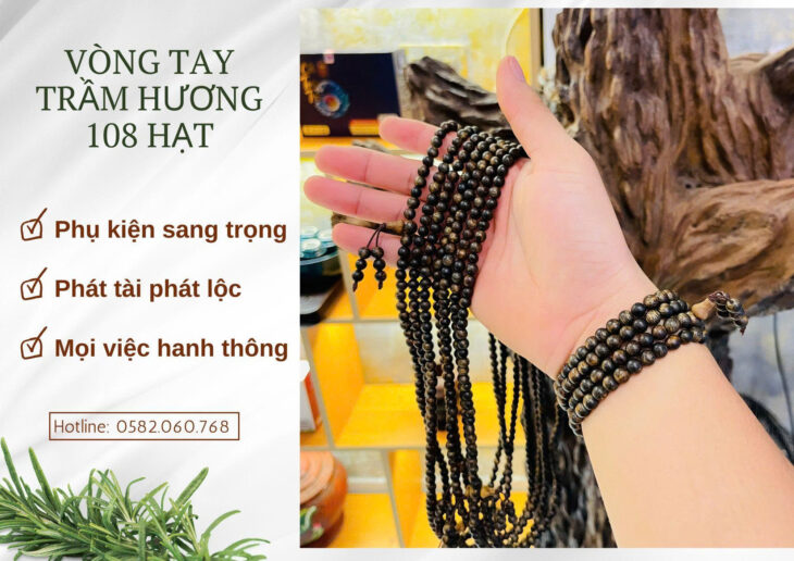 Vòng Trầm Hương 108 Hạt – Chuỗi Hạt Phong Thủy