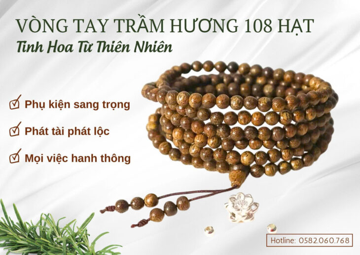 Vòng Trầm Hương 108 Hạt – Chuỗi Hạt Phong Thủy