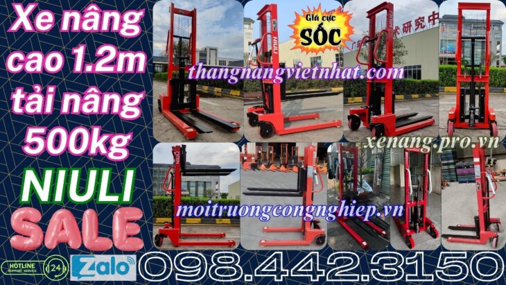Xe nâng tay cao 1.2 mét tải trọng nâng 500kg
