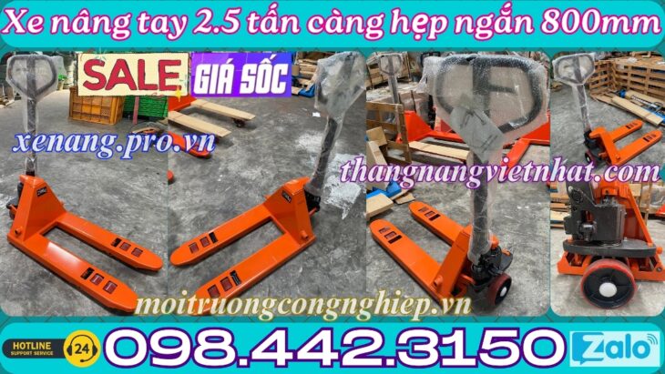 Xe nâng tay thấp càng siêu ngắn 800mm SD25 – NIULI