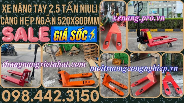 Xe nâng tay thấp càng siêu ngắn 800mm SD25 – NIULI