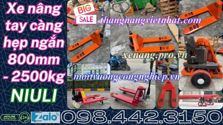 Xe nâng tay thấp càng siêu ngắn 800mm SD25 – NIULI