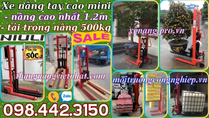 Xe nâng tay cao 1.2 mét tải trọng nâng 500kg