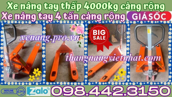 Xe nâng tay 4 tấn càng rộng AC40M – NIULI