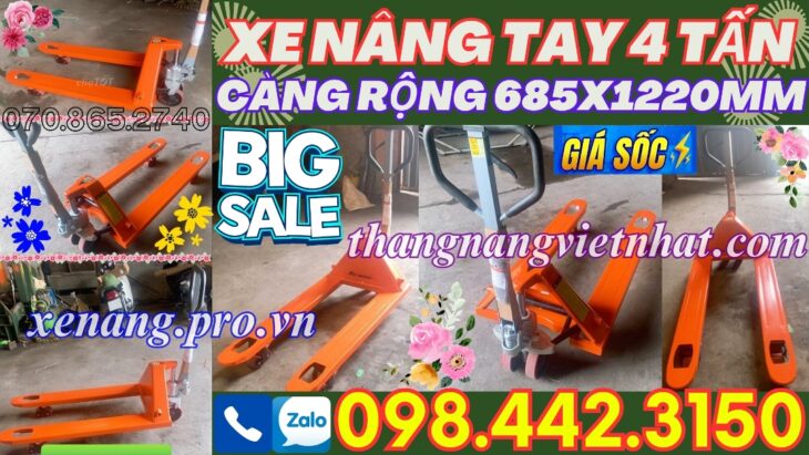 Xe nâng tay 4 tấn càng rộng AC40M – NIULI
