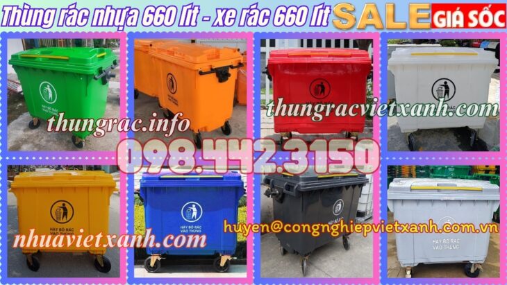 Thùng rác 660 lít – Giải pháp tối ưu cho việc thu gom và quản lý rác thải quy mô lớn