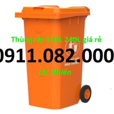 Cung cấp thùng rác rẻ uy tín nhất tại vĩnh long- thùng rác 120l 240l 660l dày chất lượng- lh 091108