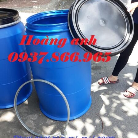 Thùng phuy nhựa cũ độ mới 90% trở lên, giá phuy nhựa tại miền bắc, phuy nhựa công nghiê
