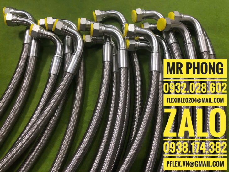 Ống nhựa teflon-Ống nhựa teflon PTFE-Ống Teflon là gì-Ống mềm bọc lưới inox