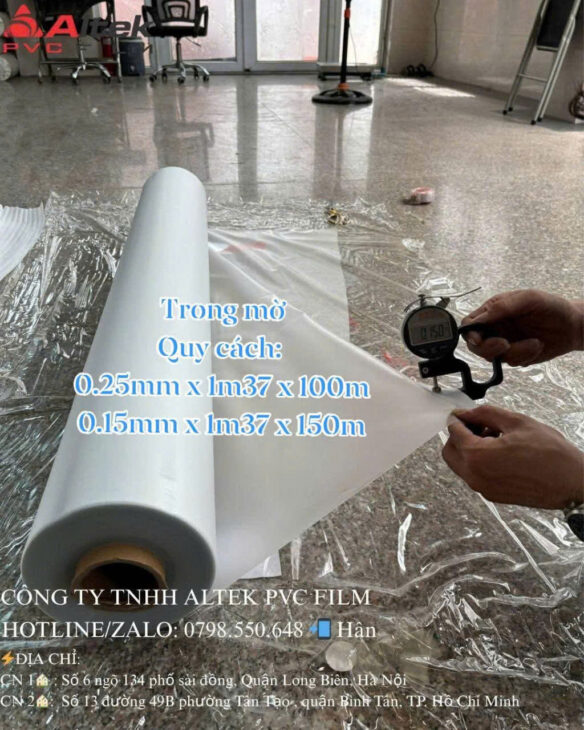 MÀNG PVC TRONG MỜ