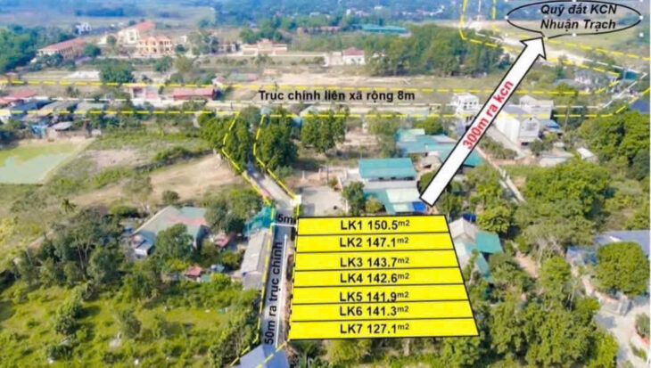 Chính Chủ Gửi Bán 144 m 50 thổ cư chỉ 1, x tỷ Nhuận Trạch Lương Sơn -HB (PHÚ THỌ MỚI)