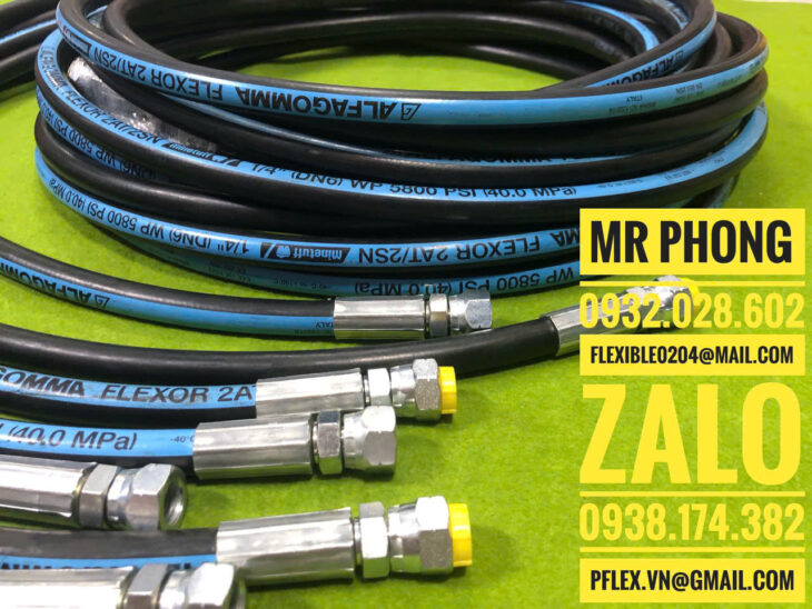 ống thủy lực 3/8- Đầu bấm ống thủy lực- Ống dầu thủy lực -Ống thủy lực mềm