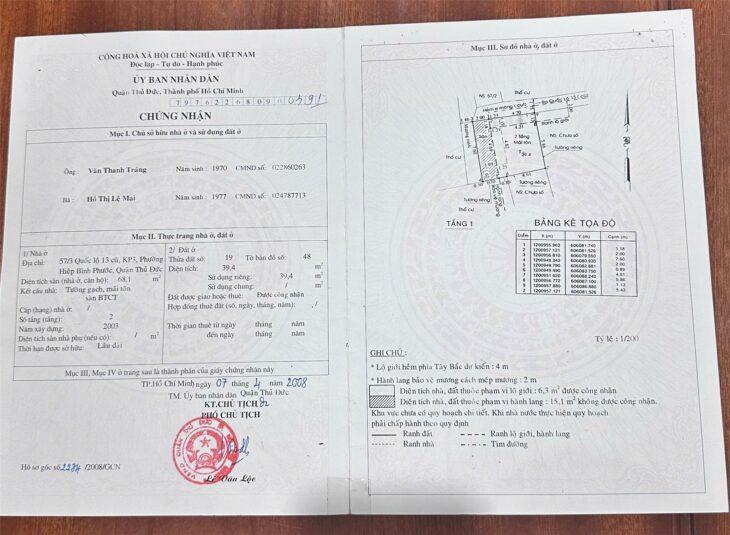 NHÀ ĐẸP – GIÁ TỐT – CẦN BÁN NHANH CĂN NHÀ TẠI Phường Hiệp Bình Phước Thành phố Thủ Đức, TPHCM