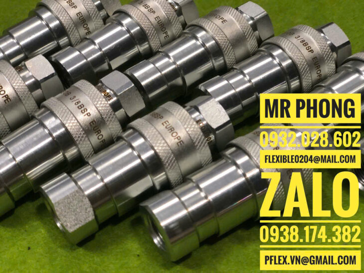 khớp nối nhanh thủy lực inox-khớp nối nhanh thủy lực bằng thép-khớp nối nhanh thủy lực bằng đồng