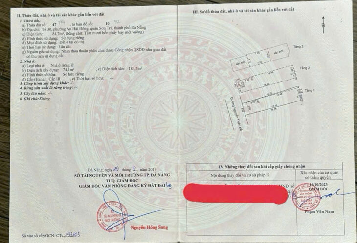 Nhà 3 tầng 61 Nguyễn Thiện Kế