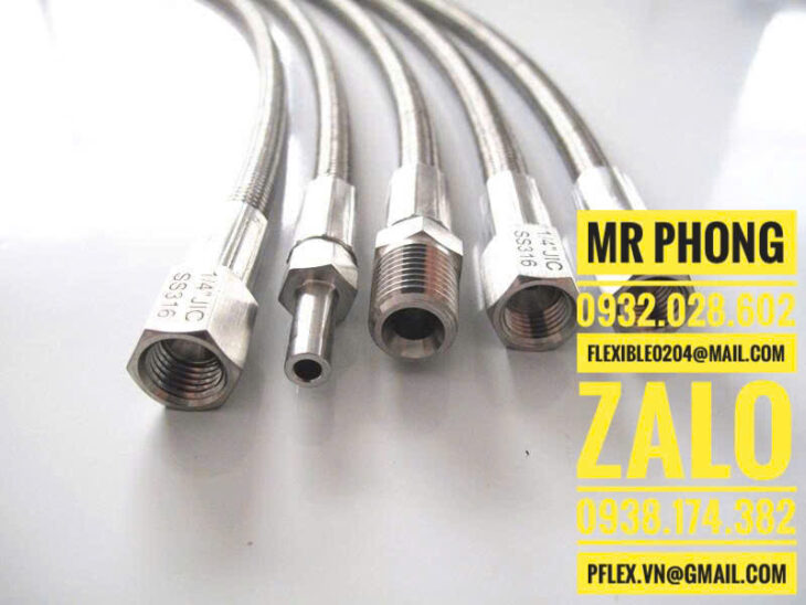 Đầu nối ren thủy lực -Cách đọc thông số ống thủy lực -Đầu CÔN ống thủy lực