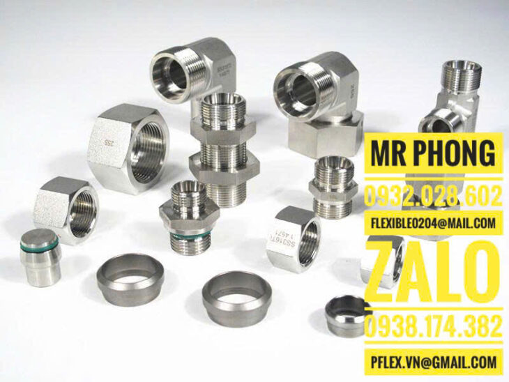 Đầu nối ren thủy lực -Cách đọc thông số ống thủy lực -Đầu CÔN ống thủy lực