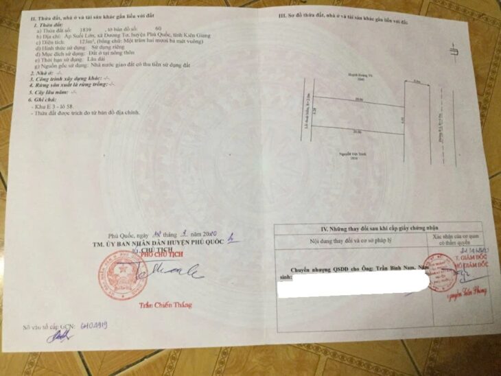 ĐẤT ĐẸP – GIÁ TỐT – Bán GẤP Lô Đất Tiềm Năng Tại Xã Dương Tơ, Tp Phú Quốc, Kiên Giang