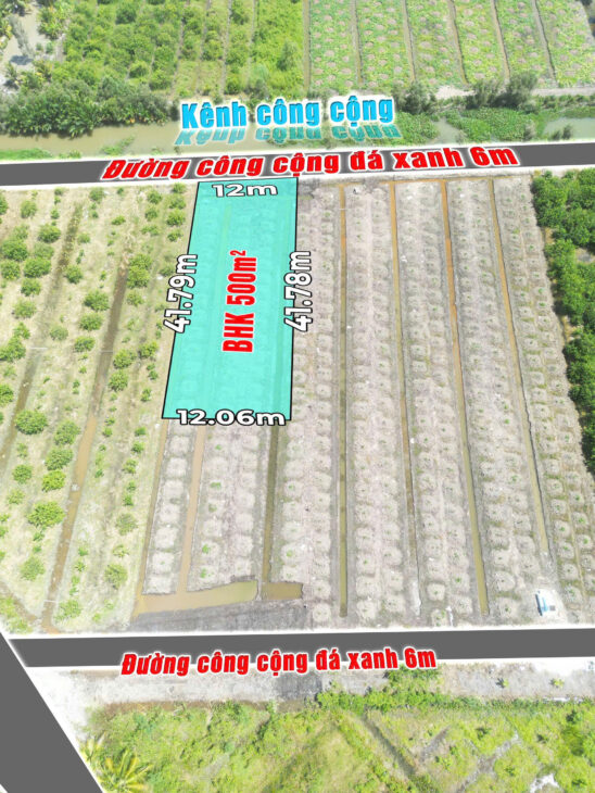 đất Biệt thự view sông chỉ 1,1 tr/m2 tại Bến Lức