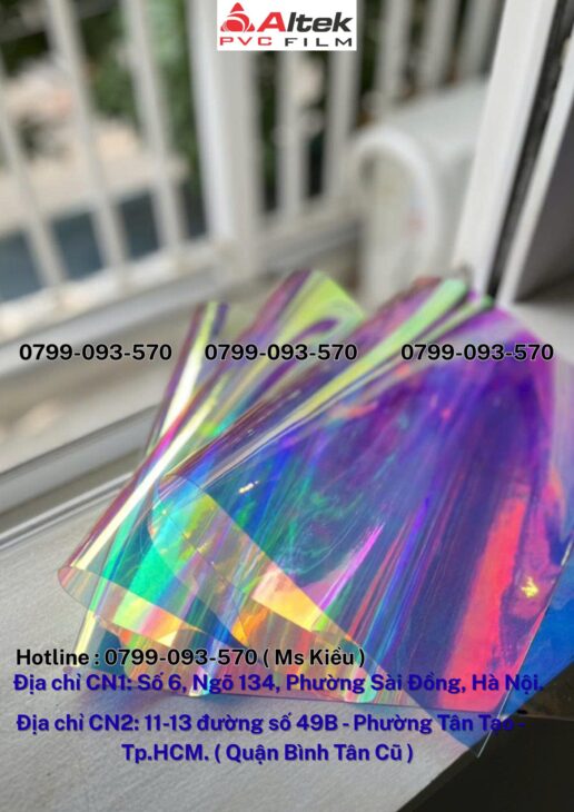 Màng PVC hologram 7 màu , màng bestseller tại Bắc Ninh