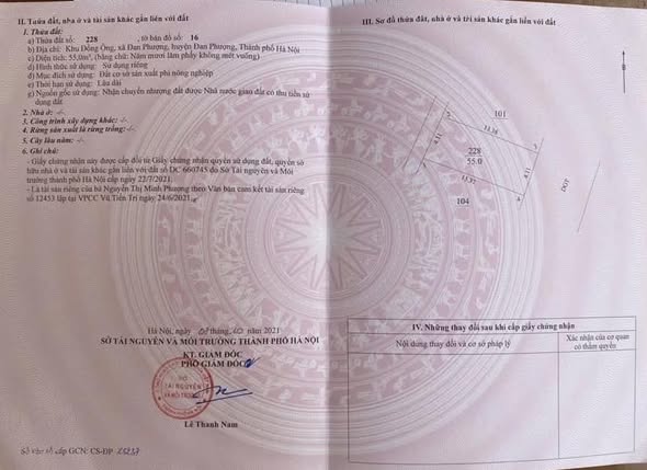 SANG NHƯỢNG 55M ĐẤT MẶT TRỤC ĐƯỜNG ĐÔI NỐI THẲNG RA ĐƯỜNG TÂY THĂNG LONG – ĐỒNG ÔNG – ĐAN PHƯỢNG
