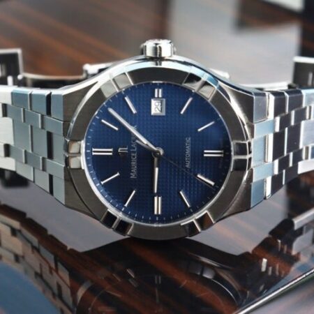 Maurice Lacroix Aikon Dial Blue, Automatic Dòng Búa Khuyết Size 42mm Fullbox Gỗ