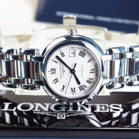 ĐH Nữ : Longines Primaluna L8.113.4.71.6 Automatic – Kim Nung Xanh, Size 30mm Fullbox