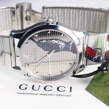 ĐH Gucci G-Timeless Snake YA1264123 bản dây thép siêu đẹp Size 38mm Fullbox