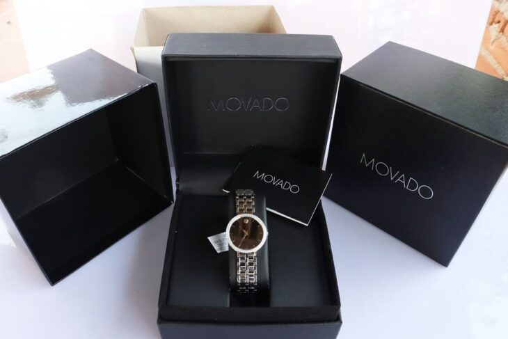 Đồng Hồ Nữ Movado Kora Mới 99% Niềng đính full Kim Cương thiên nhiên Fullbox…