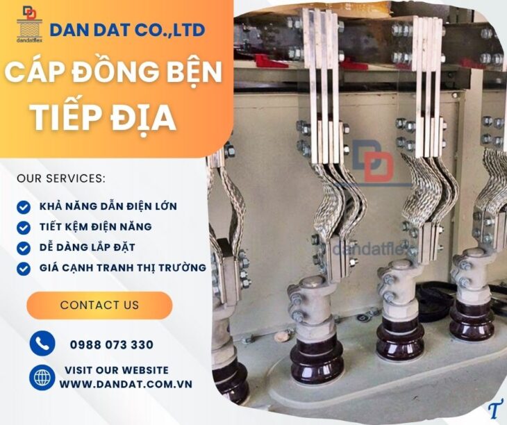 Dây đồng bện/ Dây đồng bện tiếp địa cáp ngầm/ Dây đồng bện tiếp địa tủ bảng điện/ Khớp nối đồng mềm
