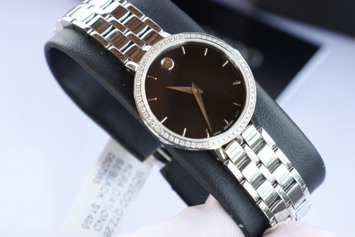 Đồng Hồ Nữ Movado Kora Mới 99% Niềng đính full Kim Cương thiên nhiên Fullbox…