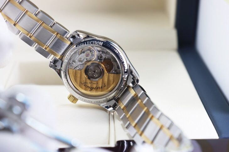ĐH Nữ : Longines Master L2.128.5.77.7 Automatic niềng Vàng 18K Đính 12 viên Kim Cương