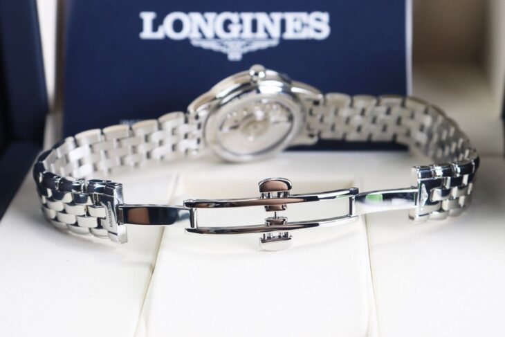 ĐH Nữ : Longines Flagship L4.274.4.27.6 Automatic, đính 12 viên Kim Cương – Fullbox.