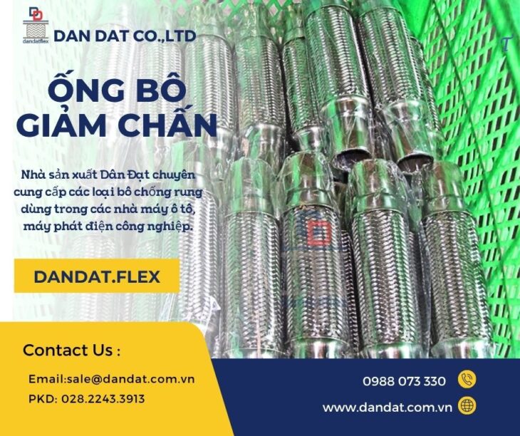 Bô giảm chấn inox/ Bô zin chống rung/ Ống bô xả máy phát điện/ Ổng giảm chấn cho tàu biển/Ống xả mềm
