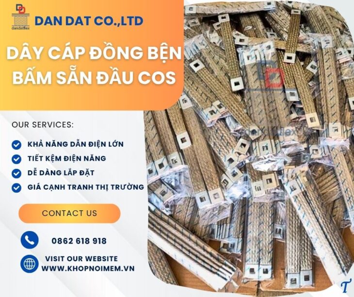 Dây tiếp địa thang máng cáp/ Dây đồng bện tiếp địa/ Thanh đồng bện tiếp địa máy/Thanh cái đồng mềm