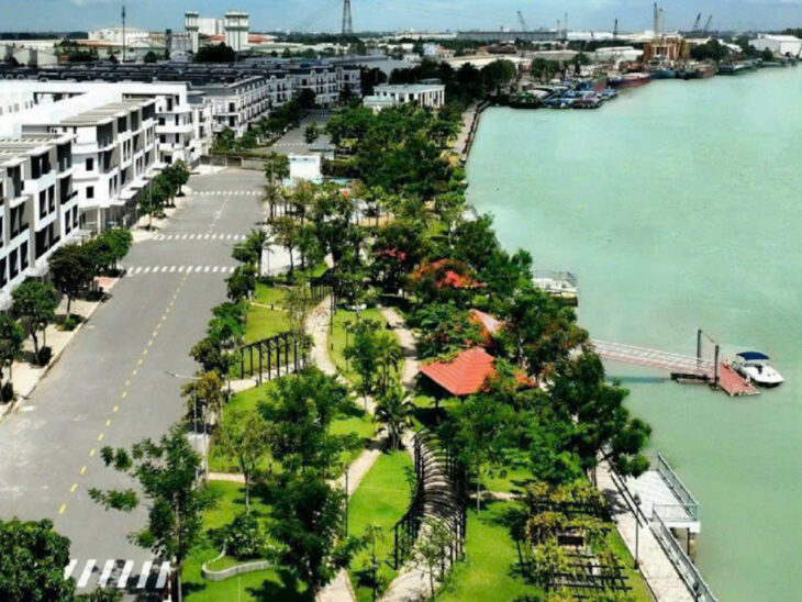 Nhà Khu The Pearl Riverside SHR 4 tầng 90m2, Vuông – Nguyễn Văn Tuôi Long An SS